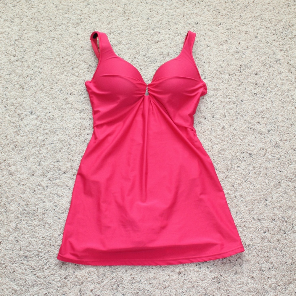 NWOT! Women's One-piece Hot Pink Bathing Suit.